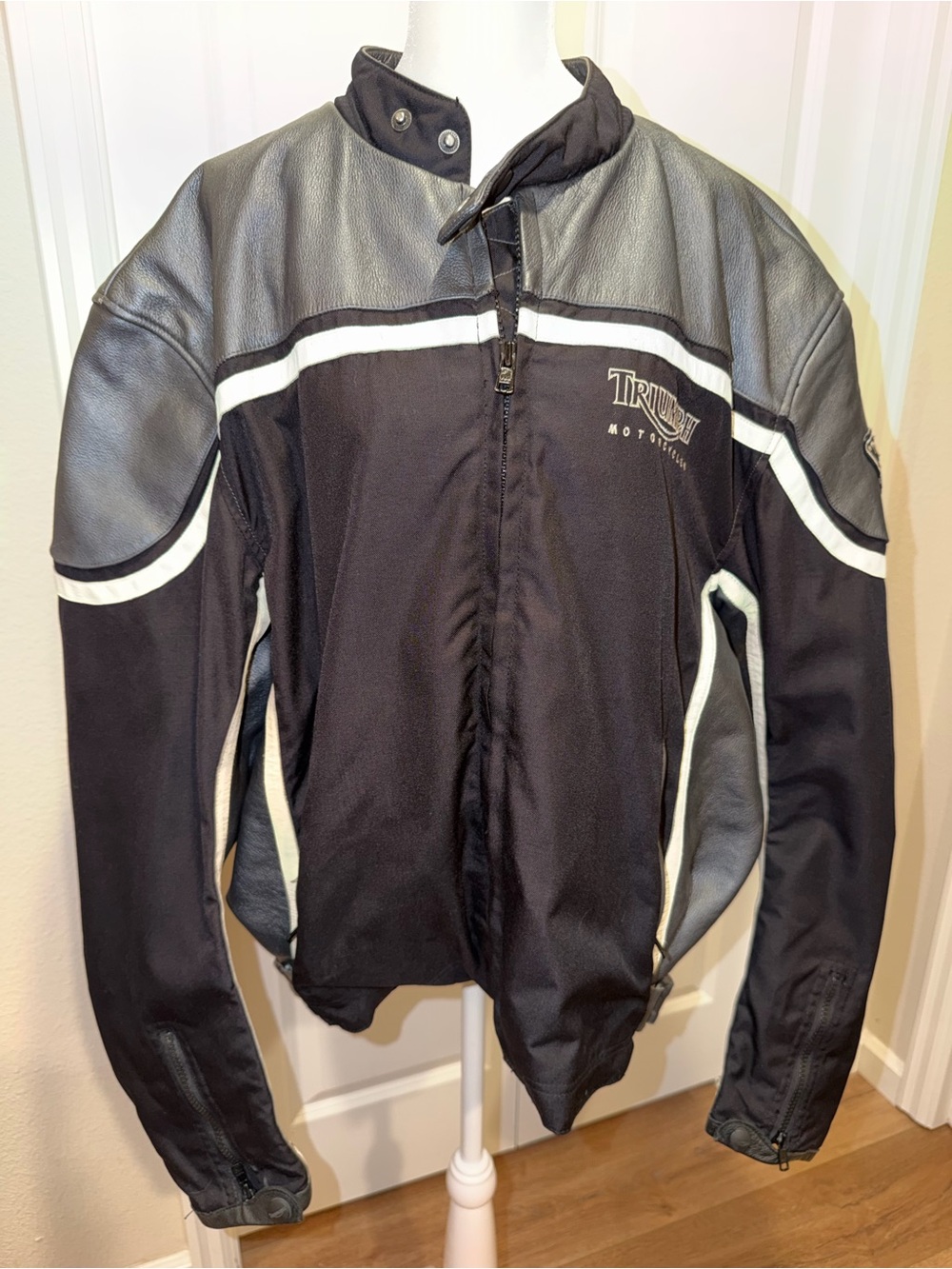 Triumph Black, Gray & White Men's Performance Riding Jacket